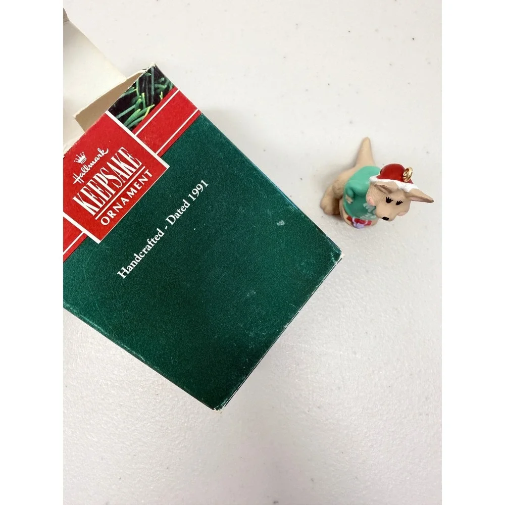 Vintage 1991 Hallmark Keepsake Ornament Mom-to-Be Kangaroo Miniature with Box
